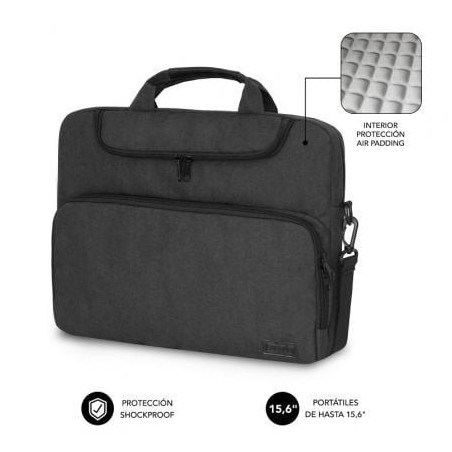 Maletín Subblim Air Padding para Portátiles hasta 15.6'- Gris Oscuro