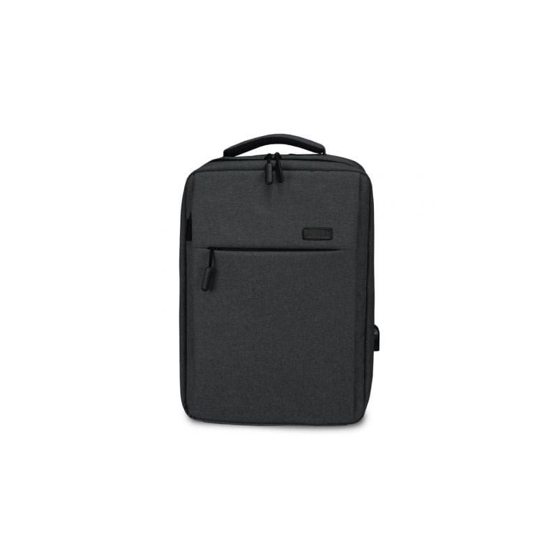 Mochila Subblim Traveller Airpadding Backpack para Portátiles hasta 15.6'- Puerto USB- Gris