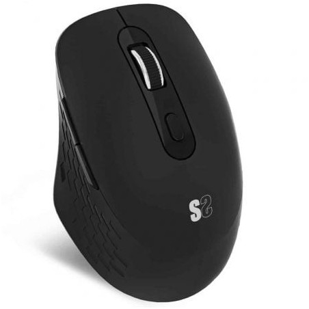 Ratón Ergonómico Inalámbrico por Bluetooth- 2.4GHz Subblim Curve Ergo Dual Battery- Batería recargable- Hasta 1600 DPI- Negro