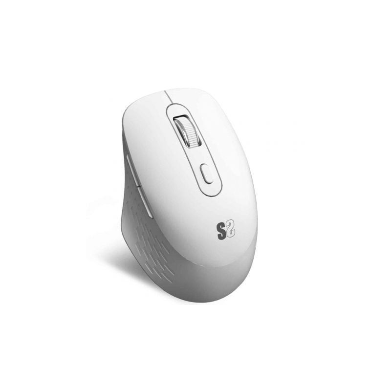 Ratón Ergonómico Inalámbrico por Bluetooth- 2.4GHz Subblim Curve Ergo Dual Battery- Batería recargable- Hasta 1600 DPI- Blanc
