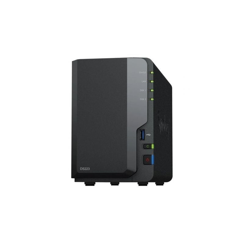 NAS Synology Diskstation DS223- 2 Bahías 3.5'- 2.5'- 2GB DDR4- Formato Torre