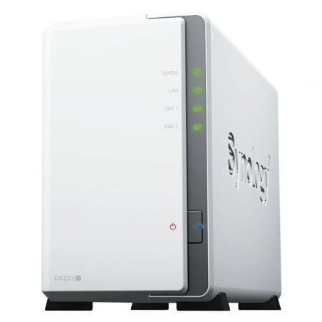 NAS Synology Diskstation DS223J- 2 Bahías 3.5'- 2.5'- 1GB DDR4- Formato Torre