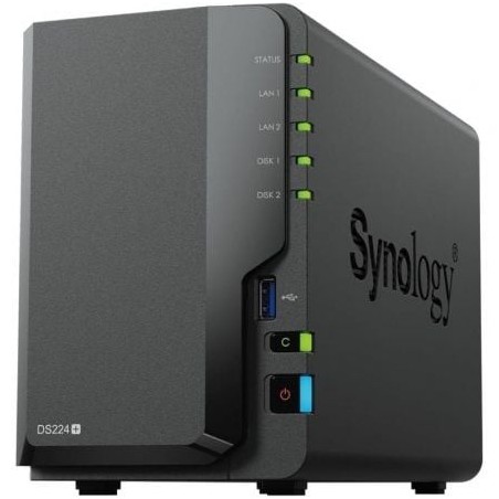 NAS Synology Diskstation DS224+- 2 Bahías 3.5'- 2.5'- 2GB DDR4- Formato Torre