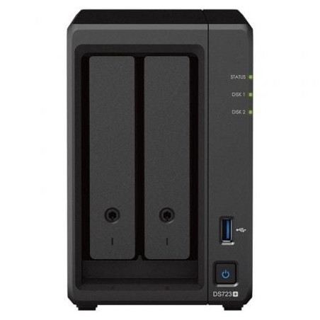 NAS Synology Diskstation DS723+- 2 Bahías 3.5'- 2.5'- 2GB DDR4- Formato Torre