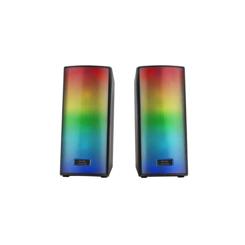 Altavoces Mars Gaming MSRGB2- 15W- 2.0- Negros