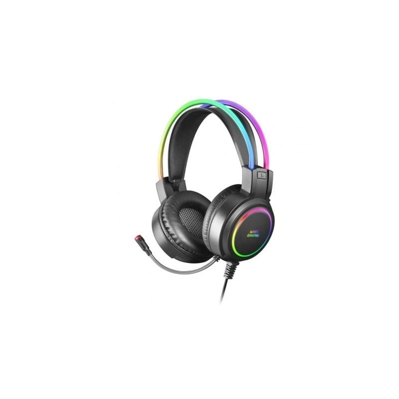 Auriculares Gaming con Micrófono Mars Gaming MHRGB- Jack 3.5- Negros