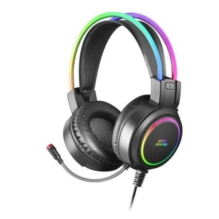 Auriculares Gaming con Micrófono Mars Gaming MHRGB- Jack 3.5- Negros