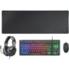 Pack Gaming Mars Gaming MCP-RGB3- Teclado RGB + Ratón Óptico + Alfombrilla XXL + Auriculares