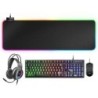 Pack Gaming Mars Gaming MCPEX- Teclado H-MECH  + Ratón Óptico + Auriculares con Micrófono + Alfombrilla