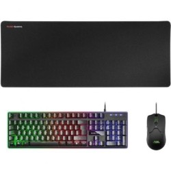 Pack Gaming Mars Gaming MCPX- Teclado H-MECH  + Ratón Óptico + Alfombrilla- Negro