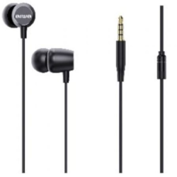 Auriculares Intrauditivos Aiwa ESTM-20BK- con Micrófono- Jack 3.5- Negros