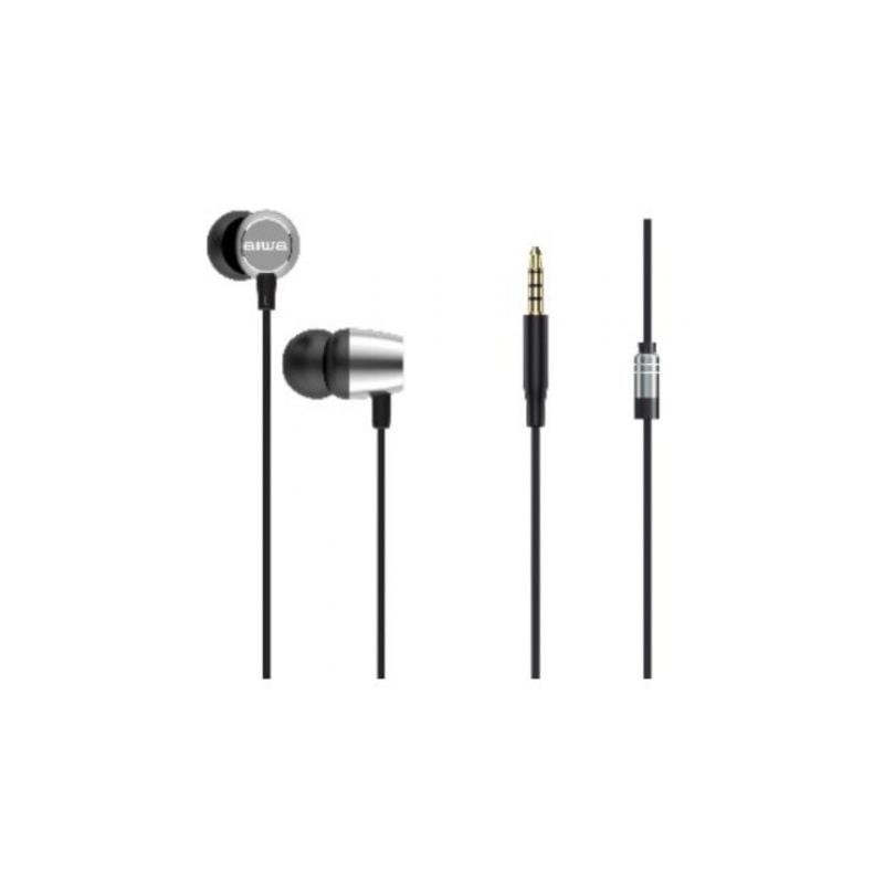 Auriculares Intrauditivos Aiwa ESTM-20SL- con Micrófono- Jack 3.5- Plateados