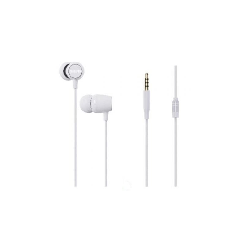 Auriculares Intrauditivos Aiwa ESTM-20WT- con Micrófono- Jack 3.5- Blancos