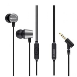 Auriculares Intrauditivos Aiwa ESTM-30SL- con Micrófono- Jack 3.5- Plateados