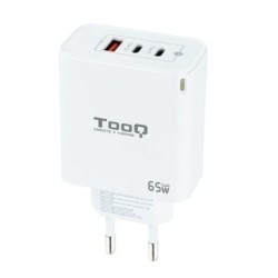 Cargador Gan de Pared TooQ TQWC-GANQC2PD65WT- 2xUSB Tipo-C- 1xUSB- 65W