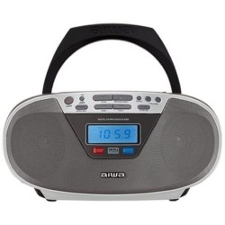 Radio CD Aiwa BoomBox BBTU-400SL- 6W- Plata