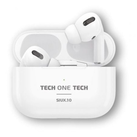 Auriculares Bluetooth Tech One Tech SIUX.10 TEC1410- con estuche de carga- Autonomía 5h- Blancos