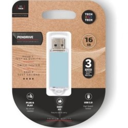 Pendrive 16GB Tech One Tech Basic USB 2.0- Azul Cielo