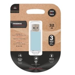 Pendrive 32GB Tech One Tech Basic USB 2.0- Azul Cielo