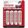 Pack de 4 Pilas AAA Aiwa X-TRA+Alcaline LR03- 1.5V- Alcalinas