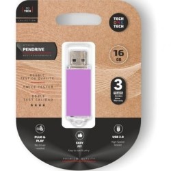 Pendrive 16GB Tech One Tech Basic USB 2.0- Purpura Claro
