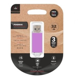 Pendrive 32GB Tech One Tech Basic USB 2.0- Purpura Claro