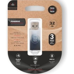 Pendrive 32GB Tech One Tech Be B&W USB 2.0- Blanco y Negro Degradado