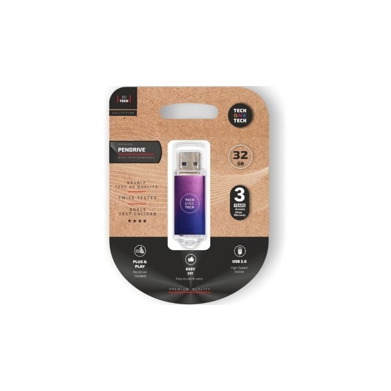 Pendrive 32GB Tech One Tech Be Fade USB 2.0- Purpura Degradado