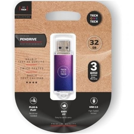 Pendrive 32GB Tech One Tech Be Fade USB 2.0- Purpura Degradado