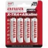 Pack de 4 Pilas AA Aiwa X-TRA+Alcaline LR6- 1.5V- Alcalinas