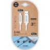 Cable USB 2.0 Tech One Tech TEC2005- USB Macho - Lightning Macho- 1m- Blanco