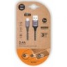 Cable USB 2.0 Tipo-C Tech One Tech TEC2023- USB Tipo-C Macho - USB Macho- 2m- Gris