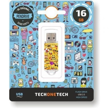 Pendrive 16GB Tech One Tech Emojis USB 2.0