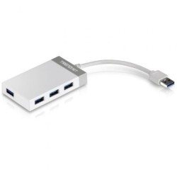 Hub USB 3.0 Trendnet TU3-H4E- 4xUSB- Blanco y Gris