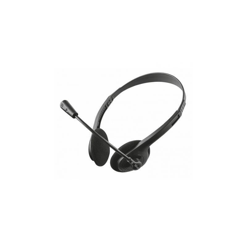 Auriculares Trust Primo Chat- con Micrófono- Jack 3.5- Negros