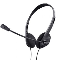 Auriculares Trust Chat Headset 24659- con Micrófono- Jack 3.5- Negros