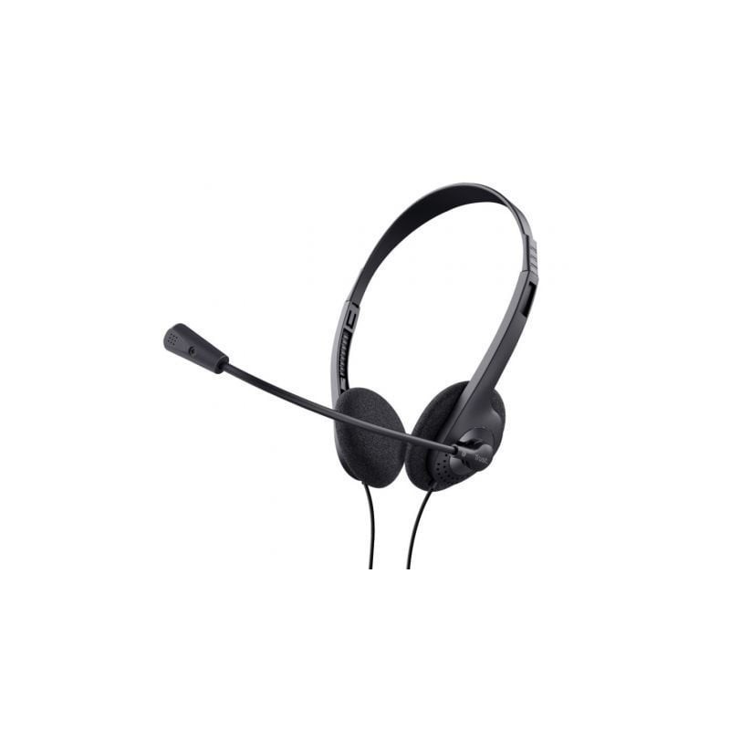 Auriculares Trust Chat Headset 24659- con Micrófono- Jack 3.5- Negros