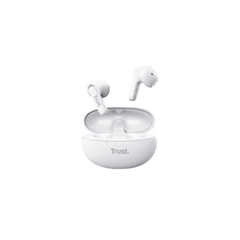 Auriculares Bluetooth Trust Yavi ENC con estuche de carga- Blancos