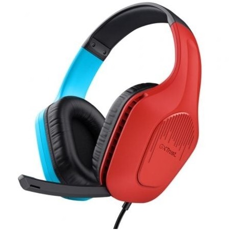 Auriculares Gaming con Micrófono Trust Gaming GXT 416S Zirox- Jack 3.5- Azules y Rojos