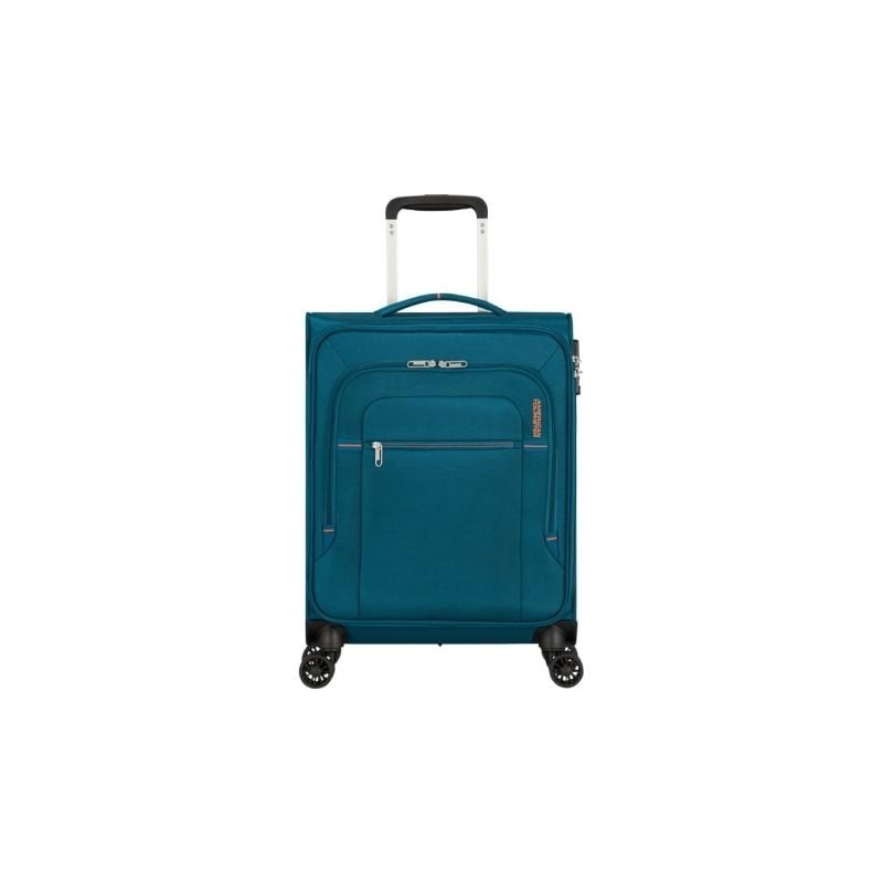 Maleta de Cabina American Tourister Crosstrack Spinner 55cm- 55x40x20cm- 4 Ruedas- Marino y Naranja