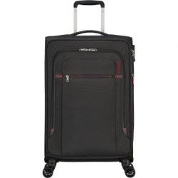 Maleta Mediana American Tourister Crosstrack Spinner Expansible 67cm- 67.5x42x27.5cm- 4 Ruedas- Gris y Rojo
