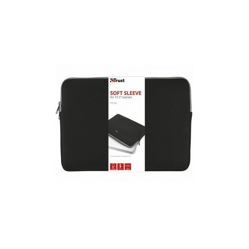 Funda Trust Primo Soft Sleeve para Portátiles hasta 13.3'- Negra