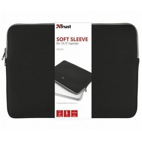 Funda Trust Primo Soft Sleeve para Portátiles hasta 13.3'- Negra