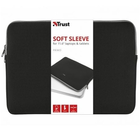 Funda Trust Primo Soft Sleeve para Portátiles- Tablets hasta 11.6'- Negra