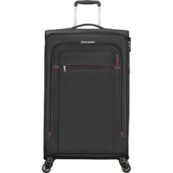 Maleta Mediana American Tourister Crosstrack Spinner Expansible 79cm- 79x46.5x30.5cm- 4 Ruedas- Gris y Rojo