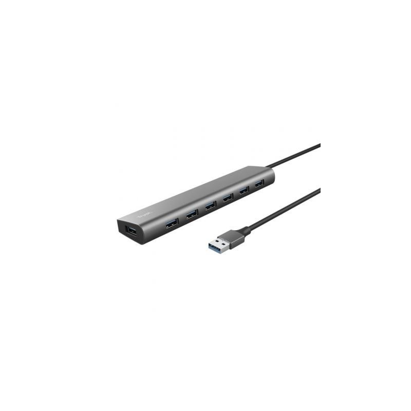 Hub USB 3.2 Gen1 Trust Halyx- 7xUSB- 1xUSB-C