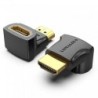 Adaptador HDMI 4K 90º Vention AIOB0-2- HDMI Macho - HDMI Hembra- Pack 2 Uds