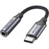 Adaptador Audio Vention BGMHA- Jack 3.5 Hembra - USB Tipo-C Macho- 10cm- Gris