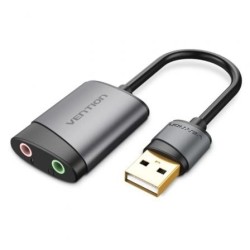 Tarjeta de Sonido Vention CDKHB- USB Macho - 2xJack 3.5 Hembra