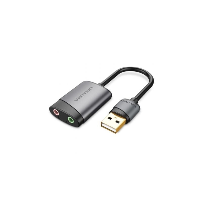Tarjeta de Sonido Vention CDKHB- USB Macho - 2xJack 3.5 Hembra